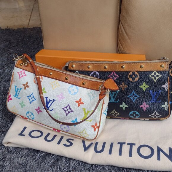 Louis Vuitton Handbags - 💯% Authentic MURAKAMI ❤️💙💛💜 Bundle TWO Pochette Accessories in Noir & Blanc